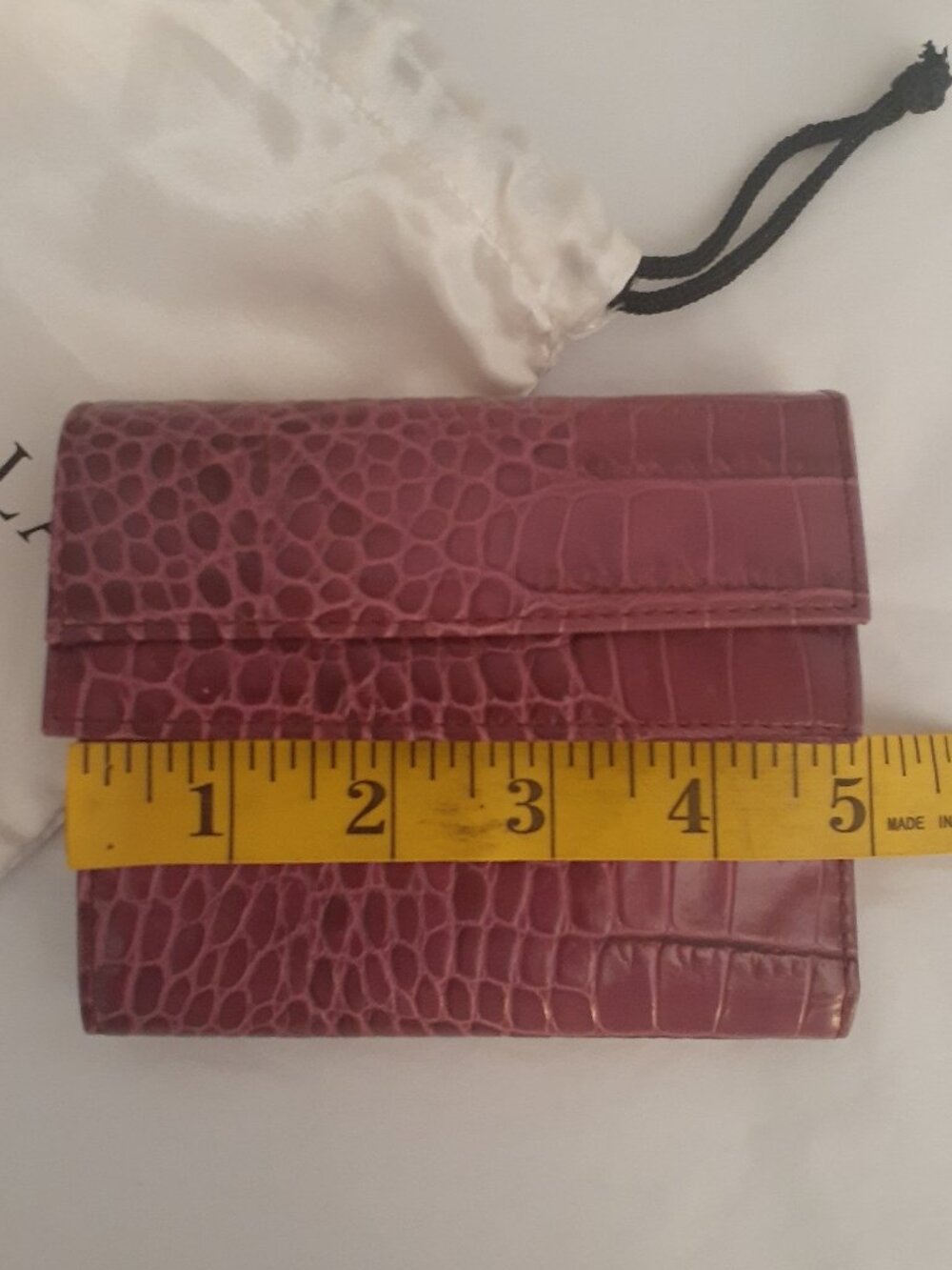 Furla   Raspberry Croc Embossed Wallet - Picture 12 of 14
